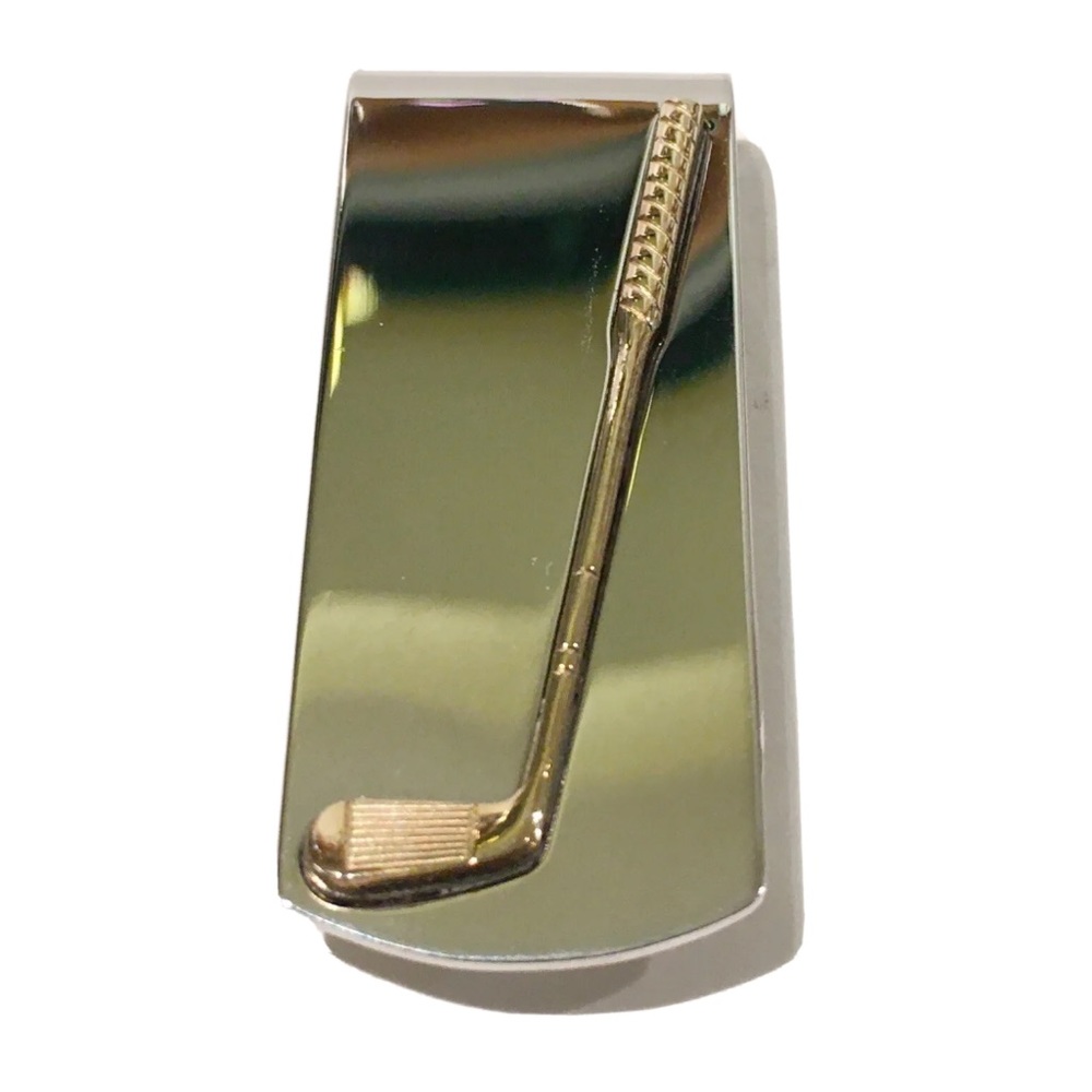 Dolan Bullock DB Sterling Silver Golf Club Money Clip Gold Colour Fathers Day - Picture 3 of 7